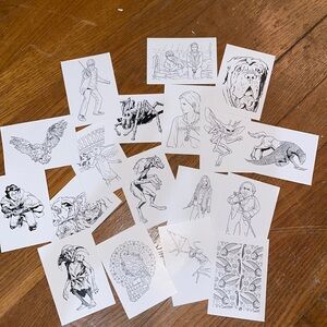 Harry potter coloring cards one sided Christmas birthday gift